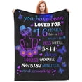 thumbnail image 1 of LHSHID 16th Birthday Gifts for Girls Soft Warm Throw Blanket Lightweight Flannel Fleece Bed Blanket Gift for Girls Boys Men Women Chair Couch, 1 of 7