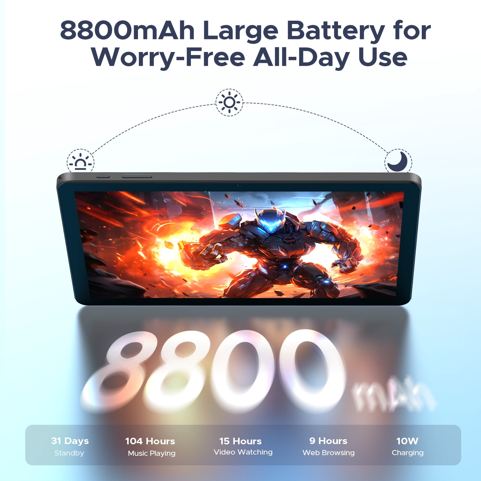 Aorlym P10 Pro Android 16 Tablet, 10 inch Tablets with Gemini AI, 120Hz, 48GB RAM+128GB ROM/2TB, Octa-Core T7250, 8800mAh, 13MP+5MP, 3.5mm Jack, Face ID, GPS, 5G WiFi, OTG, Tablet with Keyboard Pen
