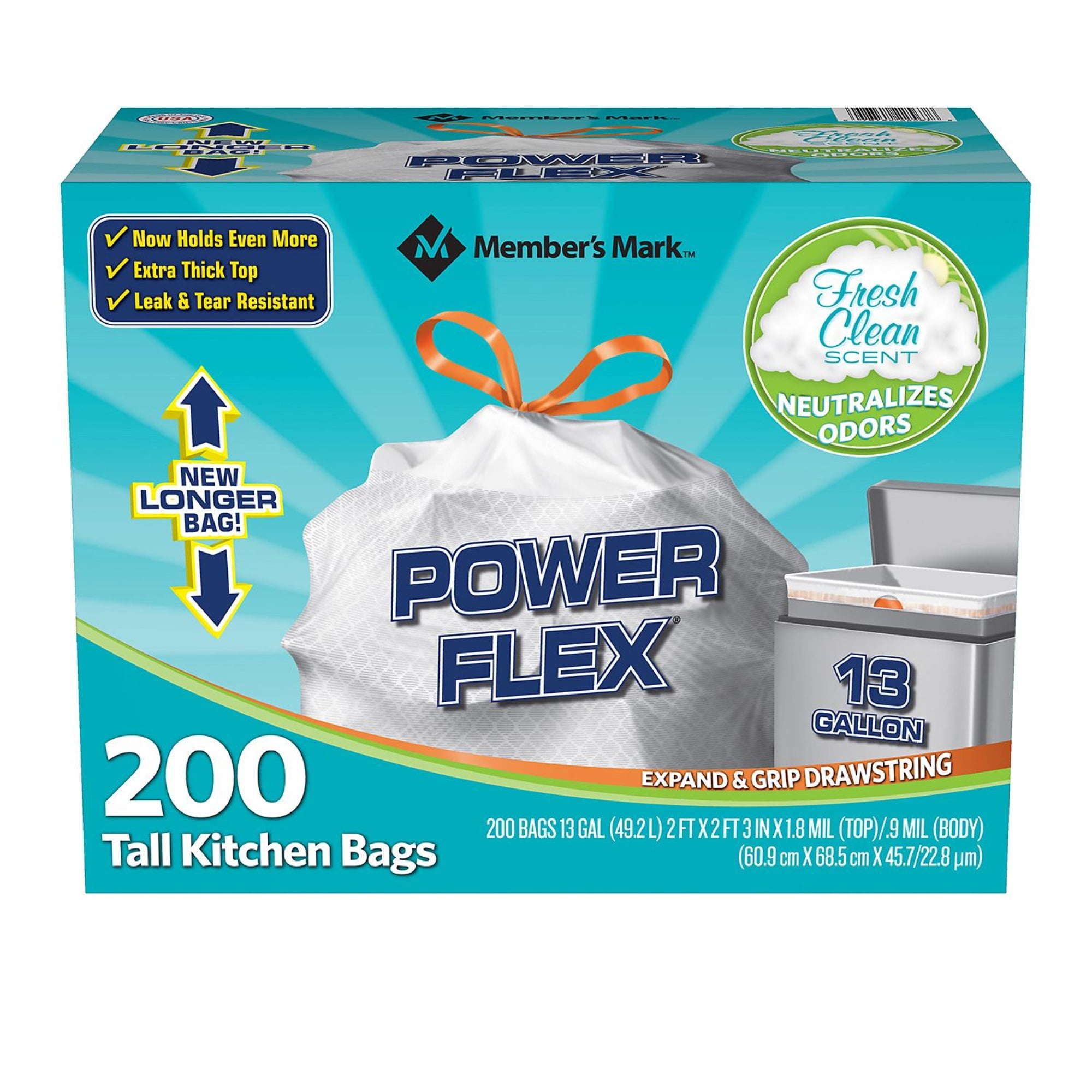 PGS 2 Gallon Small Trash Bags Clear 100 Counts/ 2 Rolls