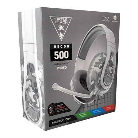 Turtle Beach - Recon 500 Wired Gaming Headset for Xbox Series X|S, Xbox One, PlayStation 5, PS5, PlayStation 4, PS4, Nintendo Switch - Arctic White