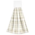 thumbnail image 7 of Haosy 2 Pack Kitchen Wash Cloths with Hanging Loops Absorbent Absorbent Quick Drying Hand Towels, Beige and White Plaid, 7 of 7