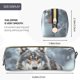 thumbnail image 3 of Easygdp Majestic Snowy Wolf para Estuche de Lápices de Cuero, Estuche de Papelería de Cuero, Estuche de Gran Capacidad con Cremallera, 3 of 7
