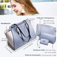 thumbnail image 2 of PU Women's Handbag Set, Color Block Design, Shoulder Bag, Splice Style Top Handle Bags, Tote Bags, Messenger Bag, Ladies Tote Handbags for Girls, 4 Piece Set, 2 of 5