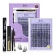 thumbnail image 1 of Lash Clusters Extensiones de pestañas DIY 72 grupos de pestañas CD Curl B&Q LASH Mega Volumen Pestañas individuales Extensiones de grupos de pestañas Wispy Lashes Cluster DIY en casa (NM-D-8-16MIX), 1 of 4