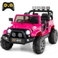 thumbnail image 1 of OLAKIDS 2 Seater Ride on Truck, 12V Battery Powered Electric Vehicle for Kids with Remote Control, Power Display, LED Lights, Story, Suspension System, MP3, Ride on Toy for 3+ Boys Girls, 1 of 9