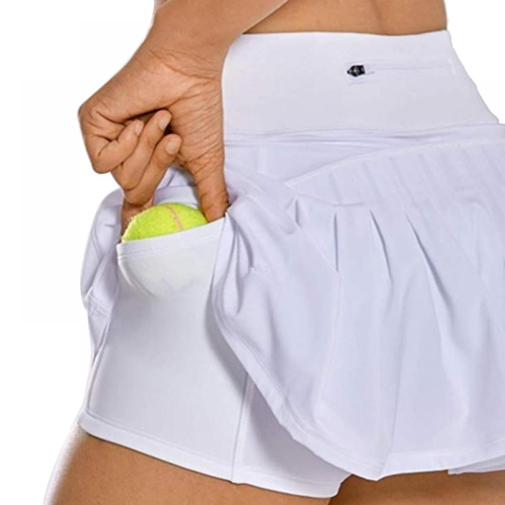 Xinhuaya Women Pleated Tennis Skirts Inner Shorts Elastic Sports Golf Skorts  with Pockets - Walmart.com