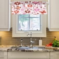 thumbnail image 3 of Watercolor Butterfly Curtain Valance for Kitchen Windows/Bathroom/Living Room/Bedroom Blackout, Rod Pocket Valance Small Window Treatment, 54" W x 18" L Home Decor, 3 of 6