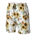 thumbnail image 5 of Naloa Sunflowers Leaves And Birds Men's Beach Shorts, Surfing shorts, Swim trunks, Quick Dry Swim Trunks for Surfing Beach Fun - XX-Large, 5 of 9