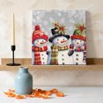 thumbnail image 3 of Ships Next Day Canvas Wall Art 12"x12", Christmas Wood Framed Canvas Print Painting, Xmas Berry Winer Snowflake Snowman Grey Ready to Hang Small Picture Wall Decor for Home Kitchen Dining Room Office, 3 of 9