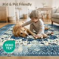 thumbnail image 4 of ODIKA 9'x12' Washable Area Rug Hallway Long Abstract Splatter Lattice Contemporary Geometric for Master Suite, California King, Under Bed, Non-Shedding, Easy Care, 4 of 7