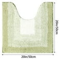 thumbnail image 7 of Unique Bargains Absorbent Bath Rug Non-Slip Plush Shaggy Bath Carpet Bath Mats Green Geometry U-Shaped 20" x 20", 7 of 7
