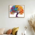 thumbnail image 4 of Nawypu Tree of Life Decor Wall Art Colorful Tree Painting Prints Pictures Tree Canvas Framed Artwork Home Decor for Living Room Bedroom Bathroom Office, 4 of 4