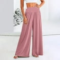 thumbnail image 2 of Kureaily Womens High Waisted Flowy Palazzo With Pockets Women Casual Pants, 2 of 4