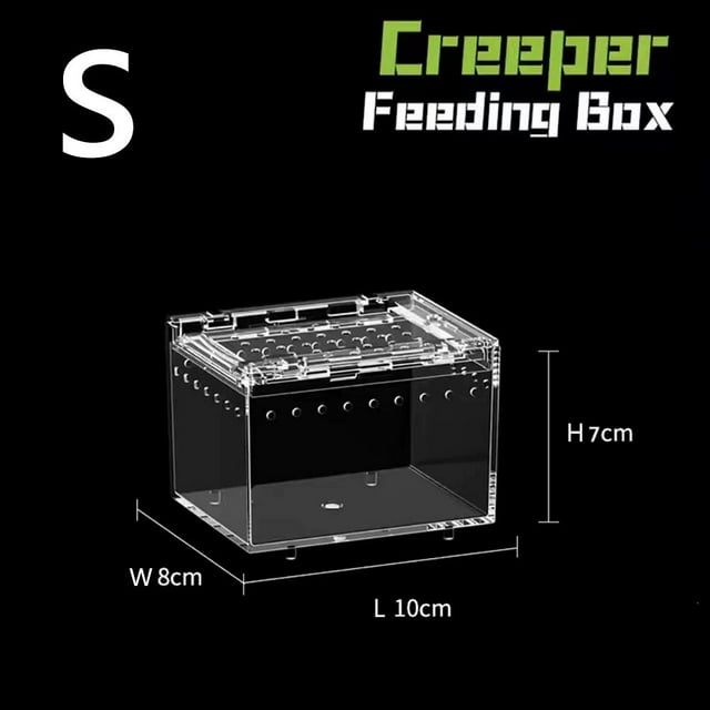 Stri Acrylic Reptile Box Terrarium Transparent Pet Reptile Breeding Case Container