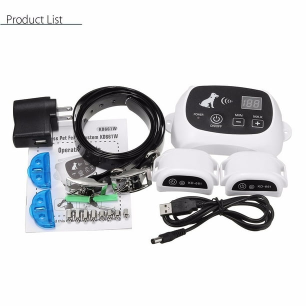Teyrjy 500m Waterproof Wireless Dog Fence Containment System Electric Dog Training Collar Electronic Pet Fence Safety Pet Transmitter