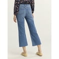 thumbnail image 3 of Time and Tru Women's Cropped Flare Jeans with Raw Hem, 26” Inseam, Sizes 2-20, 3 of 5