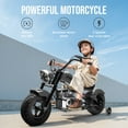 thumbnail image 5 of 36V Electric Dirt Bike for Kids Teens, 350W Brushless Motor Ride On Motorcycle, 15.5 MPH, Rear Suspension, Bluetooth Music, Rubber Tires, Ride On Electric Motorcycle Toy for 13+ Yrs Boys Girls, Gray, 5 of 9