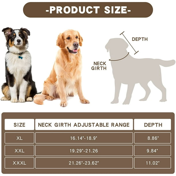 Dog cones top for large dogs