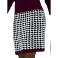 thumbnail image 4 of DYMADE Women Long Sleeve V-neck Plaid Patchwork Elegant Dress, 4 of 4