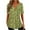 Green, variant on Lolmot Short Sleeve Shirts for Women Trendy Summer Plus Size Fashion Button V-Neck Blouse Loose Flower Printed Flowy T-Shirt Tunic Tops