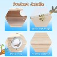 thumbnail image 6 of Visual Parakeet Nesting Box, Wood Pet Bird House Bird Breeding Box for Lovebirds Cockatiel Budgie Conure Parrot, 6 of 9