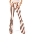 thumbnail image 2 of Saints & Hearts Women's High Rise Western Stripe Bell Bootcut Jeans (Brown, Medium), 2 of 4