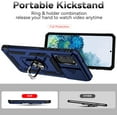 thumbnail image 3 of for Samsung Galaxy S20 Plus Case with Slide Camera Cover and Flexible TPU Screen Protector[2 Pack], 360° Rotation Ring Kickstand [Military Grade] Case for Galaxy S20 Plus 5G (Blue), 3 of 13