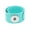 Aqua, variant on Snap Jewelry Slap Bracelet with Single Snap Holder in Black, 8-Inch Adjustable
