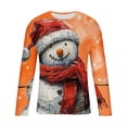 thumbnail image 4 of Aimik Christmas Sweatshirt for Men Graphic Shirts Print Tees Vintage Long Sleeve T-Shirts Hawaiian Shirts Fashion Muscle Bodybuilding Tops-Orange S, 4 of 5