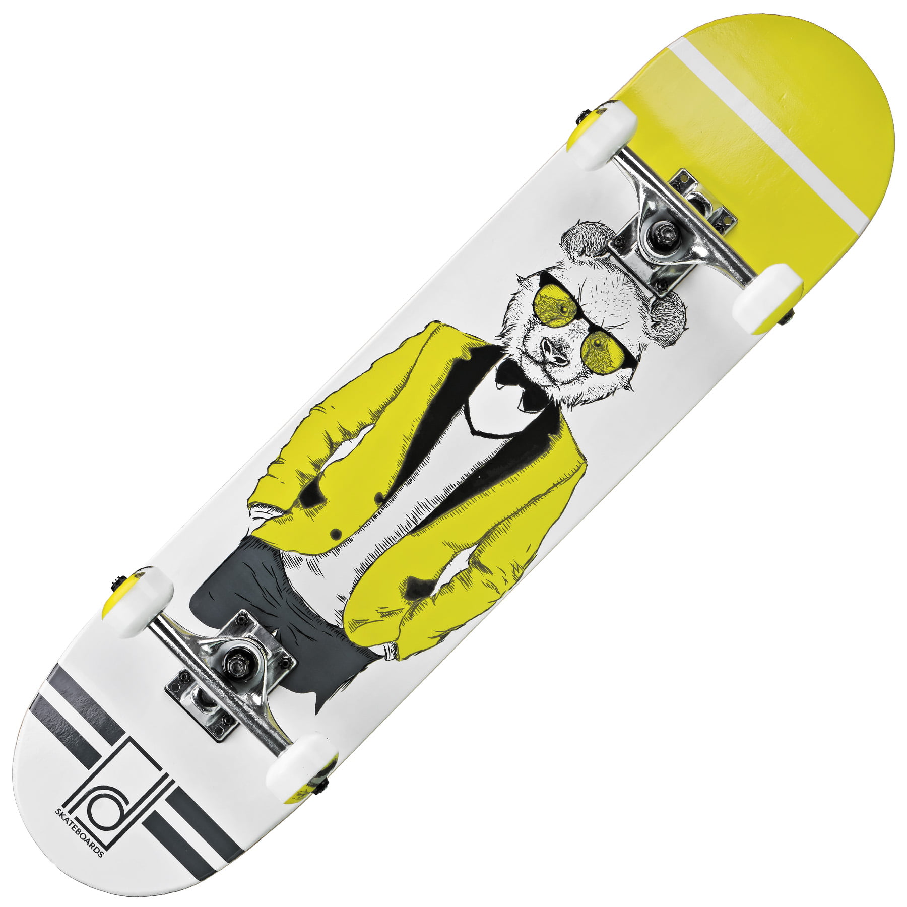 31 x 8 Multi Roller Derby Deluxe Series Skateboard Gray Cali Bear 