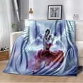 thumbnail image 4 of Manta de fantasía mítica supersuave, ropa de cama de viaje, sofá, cama, regalo de cumpleaños, Angel Warrior, 4 of 4