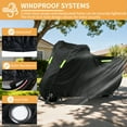 thumbnail image 3 of Debonair Motorcycle Cover All Season Universal Sturdy Material Waterproof Sun Outdoor Protection with Night Reflective Stripe Lock-Holes & Storage Bag Fits up to 104" Motorcycles Vehicle Cover, 3 of 8