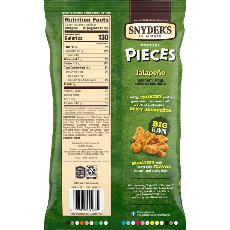 Snyder's Jalapeno Pretzel Pieces Nutrition Facts Collectisale idsdeutschland.de