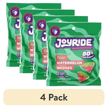 (4 pack) Joyride Uncommon Candy Sour Watermelon Wedges 3.5 oz