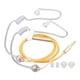 thumbnail image 4 of Auriculares de tubo de aire ergonómicos sin radiación reducción de ruido auriculares binaurales portátiles de tubo de aire de 3,5 mm para computadora portátil tableta naranja, 4 of 5