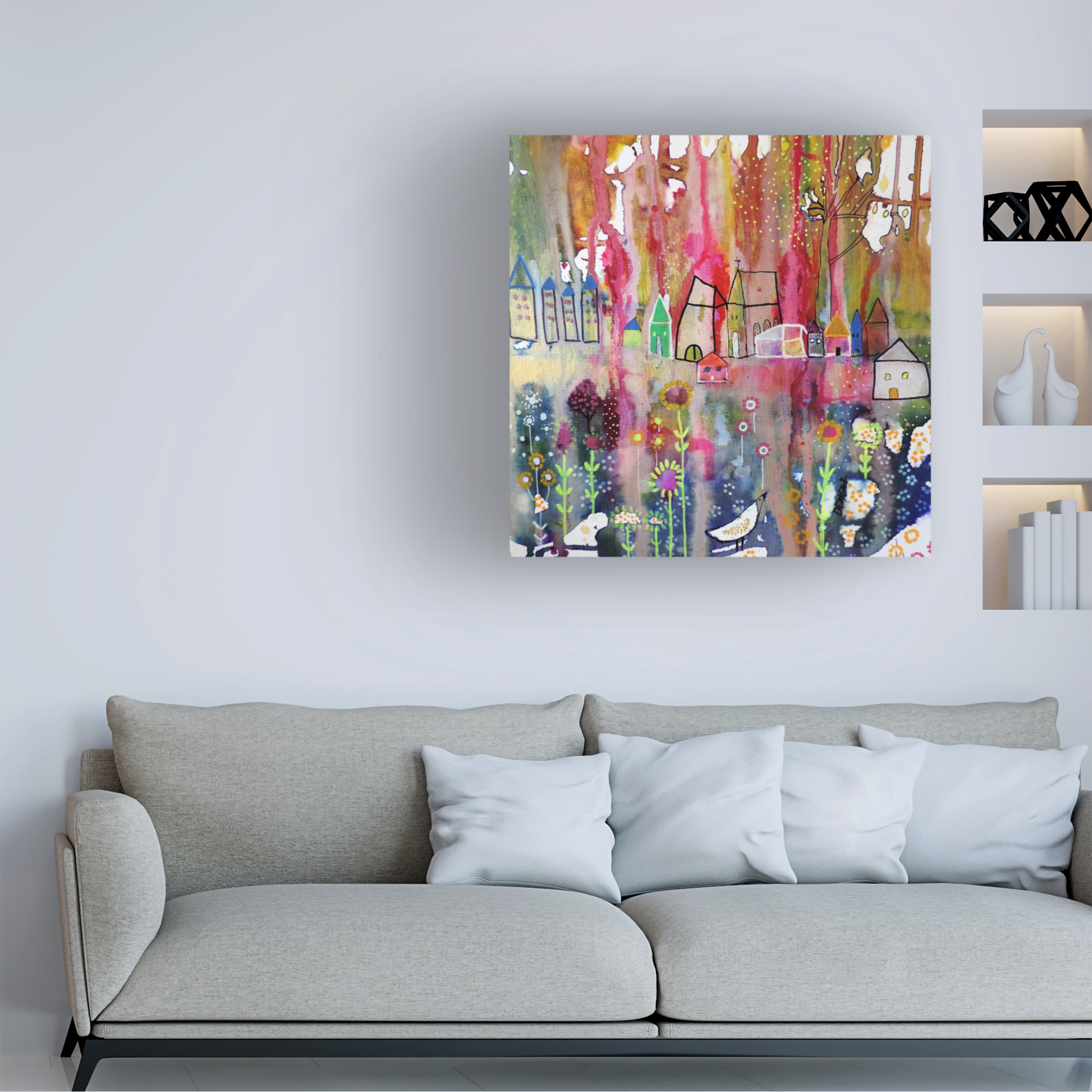 Sylvie Demers 'L horizon Posee' Canvas Art