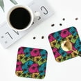 thumbnail image 4 of Kdxio Hawaii Palms Funny Coasters,4 Pcs Leather Coasters,Housewarming Gifts,Protect Furniture from Water Marks Scratch and Damage, 4 of 8