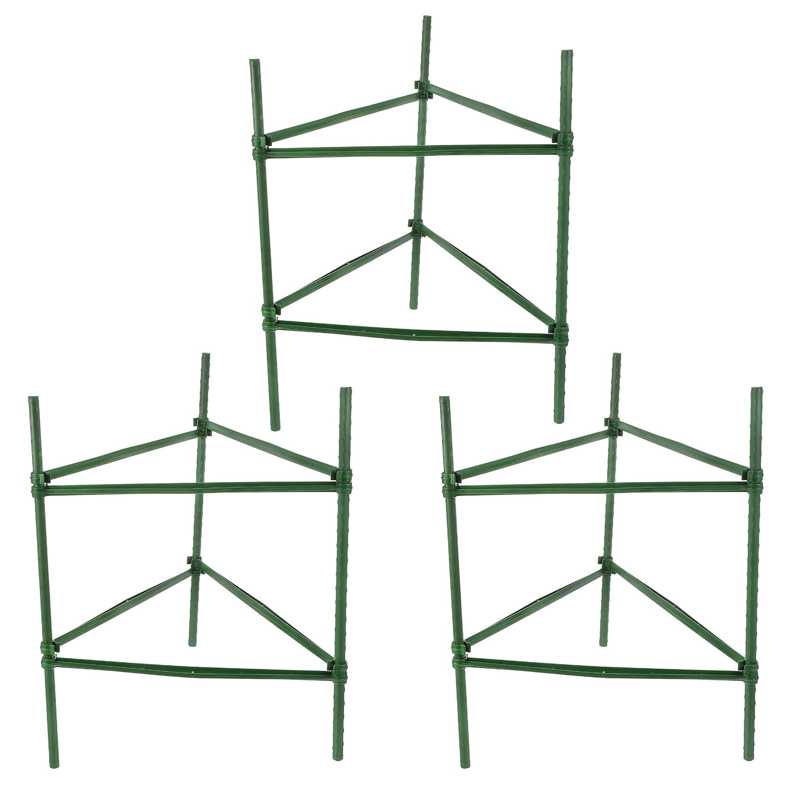 Worgeous  3 Sets Planter Support Cages Trellis Vine Indoor Plants Tomato Rack Green