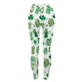 thumbnail image 4 of Hvot&aat Women's St. Patrick's Day Leggings Shamrock Stretchy Tights Yoga Pants Sports Fitness Peach Hip Stretch Pants, 4 of 7