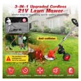 thumbnail image 4 of Coupe-herbe Électrique Sans Fil 24V Tondeuse à Gazon Taille-Haie Réglable à Main Élagage de Jardin avec Roues, Facile à Utiliser, 4 of 9