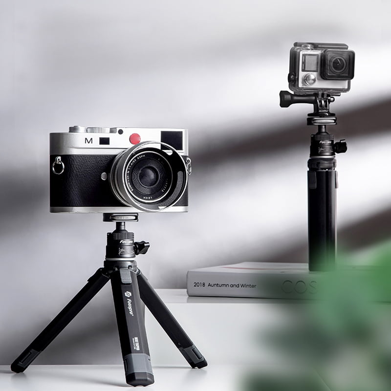 Fotopro Mini Desktop Camera Tripod, Aluminum Portable Mini Tabletop Stand, 360 Degree Ball Head with 1/4” Screw for Phone DSLR Camera Video Camcorder, SY390