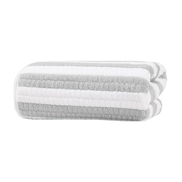 Toalla de franela a rayas de terciopelo con diseño de caramelo, absorbente, de secado rápido, ideal para el baño y el hogar, ideal para viajes y una experiencia súper suave.