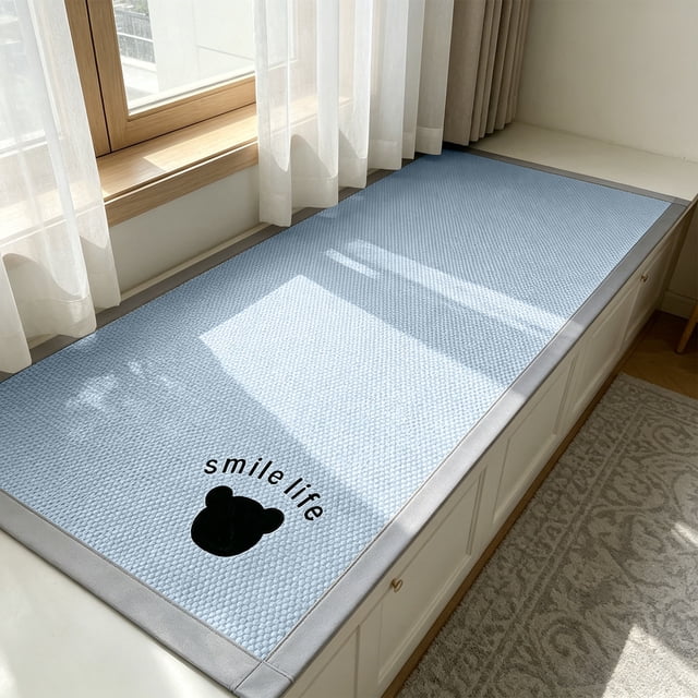 Colchoneta plegable de seda helada: colchoneta de verano suave, transpirable y lavable para uso doméstico.