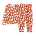 thumbnail image 2 of Kids Boys Halloween Pajamas Set Pumpkin Ghost Print Pajamas Set Crewneck Soft Long Sleeve Comfort T Shirt Top Pants Set Kids Size 7-8 Years Girls Pajamas, 2 of 5