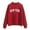 A-Red, variant on Puliio Womens Hoodless Autumn Winter O Neck Solid Color Letter Prints Long Sleeve Pullover Sweatshirt Loose Fit Lightweight Every Wear Blouse Tops