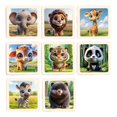 thumbnail image 4 of Rompecabezas de madera de 8 piezas para bebés, juguetes educativos interactivos con formas animales del bosque, 4 of 9
