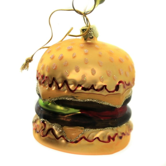 Holiday Ornaments Double Cheeseburger Beef Patty Cheese Christmas Go1520
