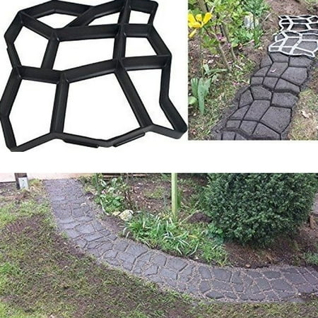 Front Yard Brick Patio Garden Concrete Paving Stepping Stone Mold, Path Walk Maker Brick Mould, DIY Stone Road Concrete Molds for Garden Yard ()