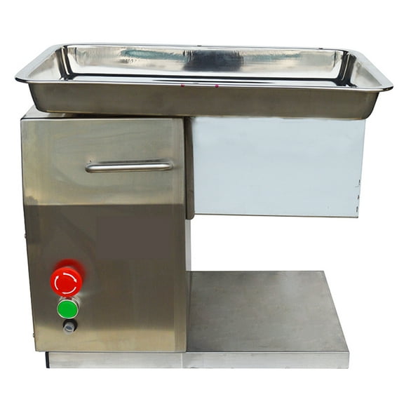 INTBUYING Commercial Meat Slicer Machine 3mm Blade Stainless Steel Meat Cutter