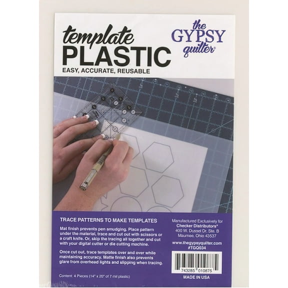Gypsy Quilter, Template Plastic 14" x 20" - 4ct